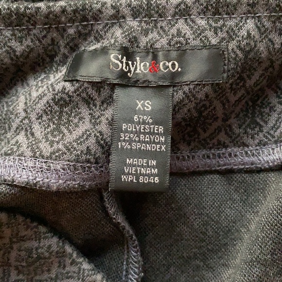 Style & Co - Gray Black Pencil Skirt - Picture 3 of 4